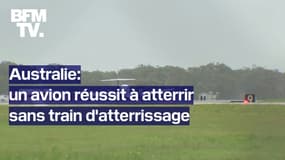 Australie: un avion, avec trois personnes à son bord, atterrit sans train d'atterrissage sans faire de victime